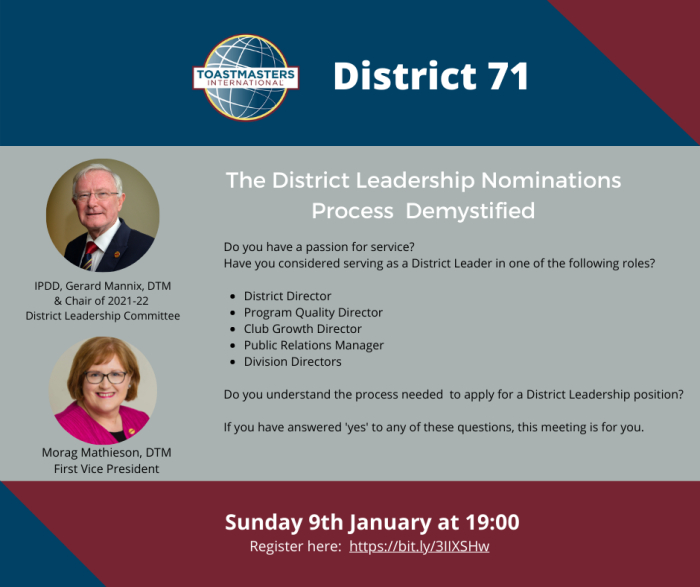 The District Leadership Nomination Process Explained