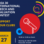 Area 30 International and Evaluation Speech Contest