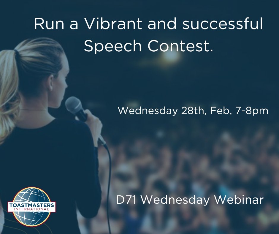 Run a Vibrant and successful speech contest.