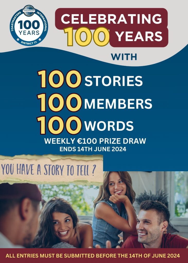100 Voices Incentive 100 Words 100 Members 100 Stories