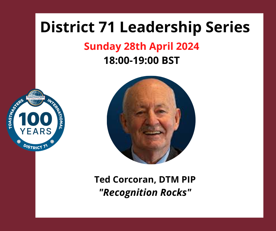 Sunday Leadership Series - "Recognition Rocks", with Ted Corcoran, PIP