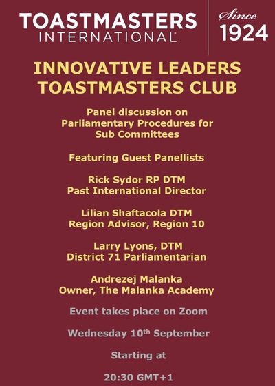 Panel discussion on Parliamentary Procedures for Sub-Committees