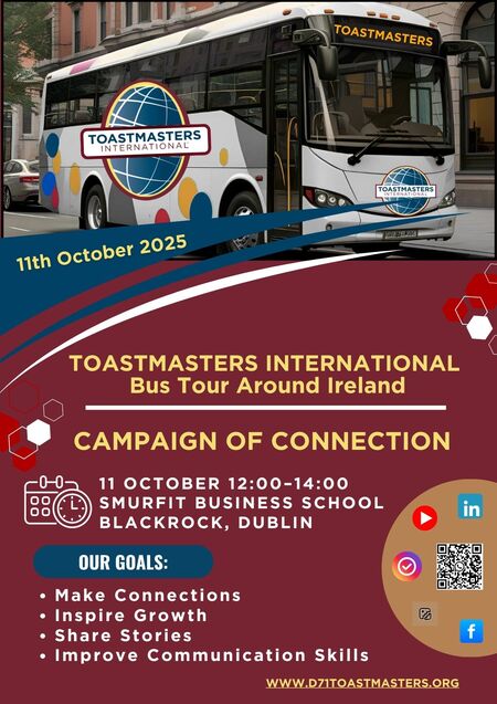 Toastmasters Island of Ireland Bus Tour - Blackrock, Dublin