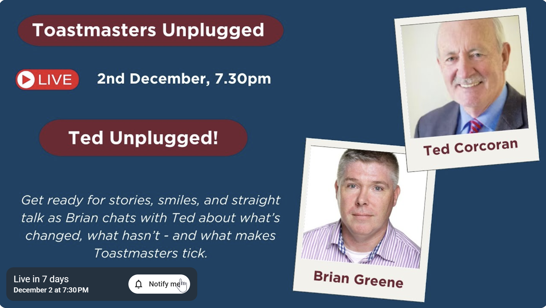 Toastmasters Unplugged - Ted Unplugged poster