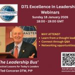 D71 Leadership Series - The Leadership Bus - Leadership Lessons from an Irish Oracle, Ted Corcoran, DTM, PIP