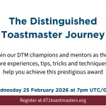 The Distinguished Toastmaster Journey
