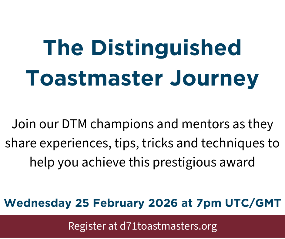 The Distinguished Toastmaster Journey