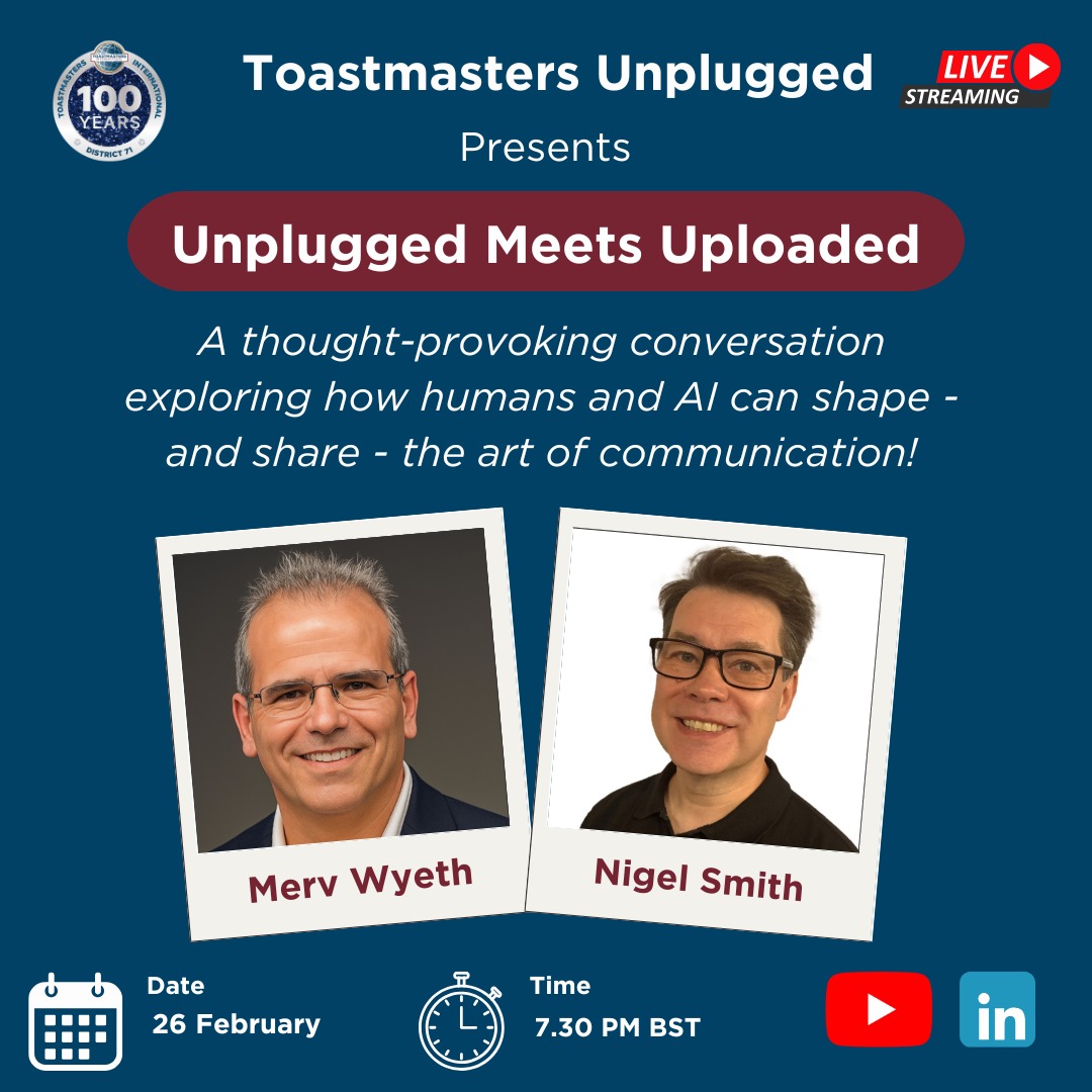 Toastmasters Unplugged "Unplugged Meets Uploaded"