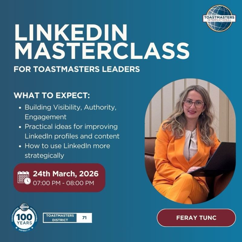 LinkedIn Masterclass for Toastmasters Leaders