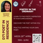Poetry in the Ordinary, D71 Poet-in-Residence Workshop